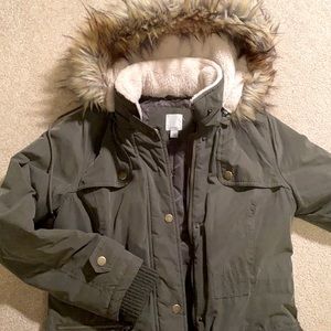 like new army green winter coat
